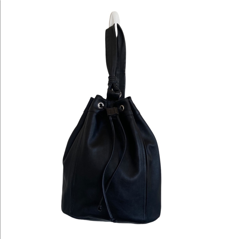 Marco Buggiani Leather Drawstring Bag